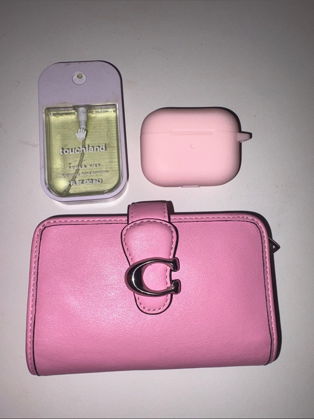 Coach Pink Leather Wallet with Silver C logo - Picture 6 of 8